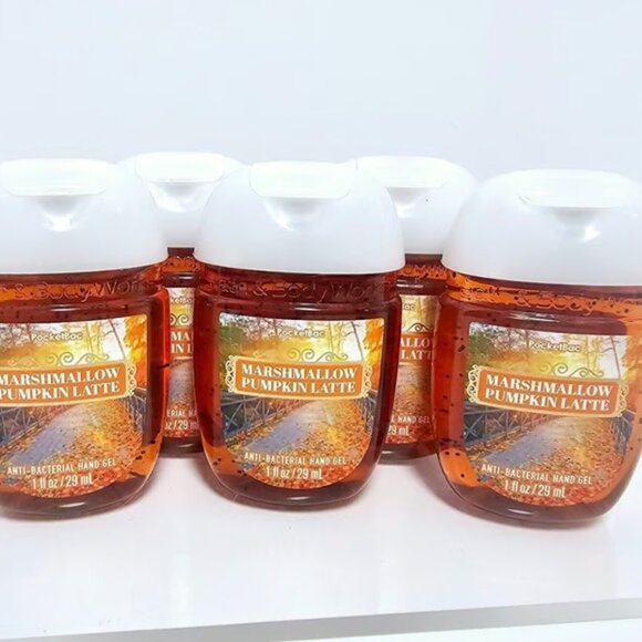 5 MARSHMALLOW PUMPKIN LATTE Bath & Body Works Pocketbacs 1oz each New - Picture 1 of 4